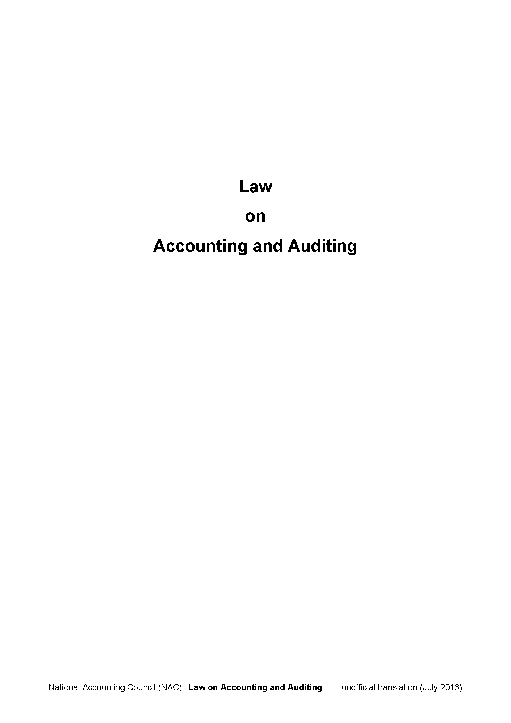 Law on Accounting and Auditing (Engish)