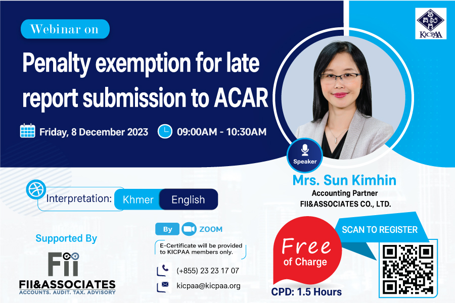 Penalty exemption for late report submission to ACAR